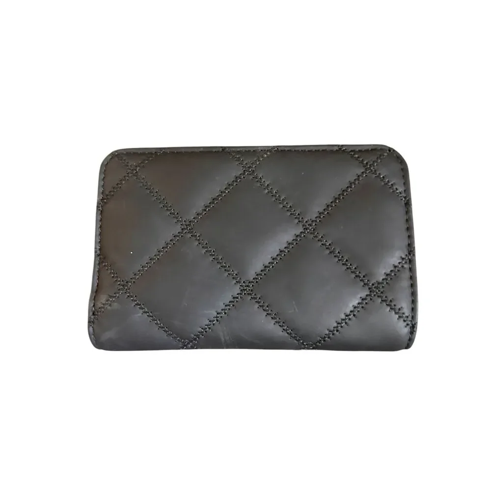 TORY BURCH Willa Quilted Matte Wallet Black
